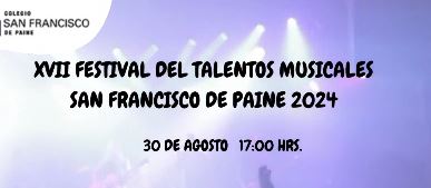 Bases XVII Festival de Talentos Musicales San Francisco de Paine 2024