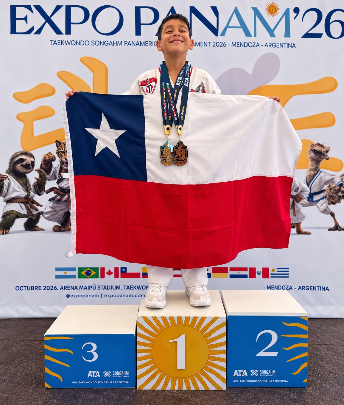 Estudiantes de nuestro colegio tuvieron una destacada participación en el Panamericano de Taekwondo ATA